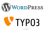 Wordpress und Typo3-Logos